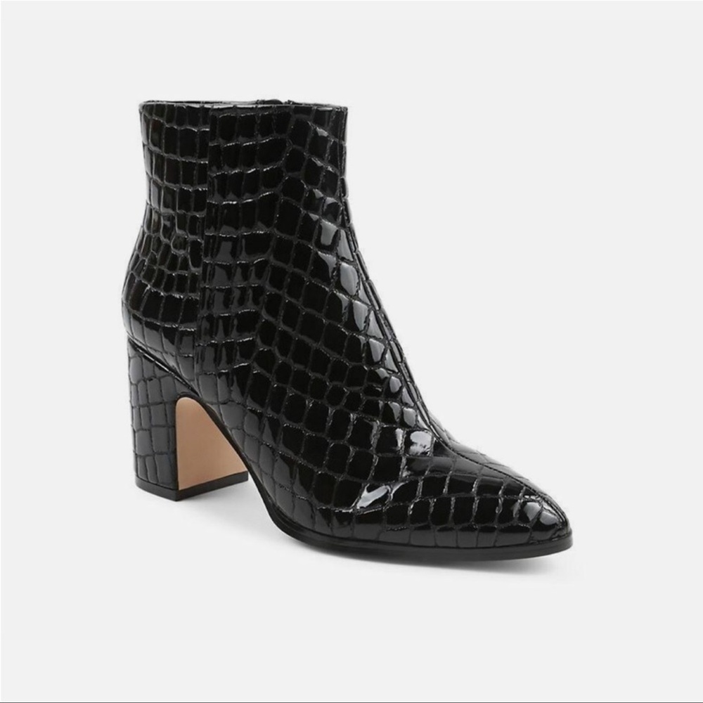 BCBG Crocodile Booties